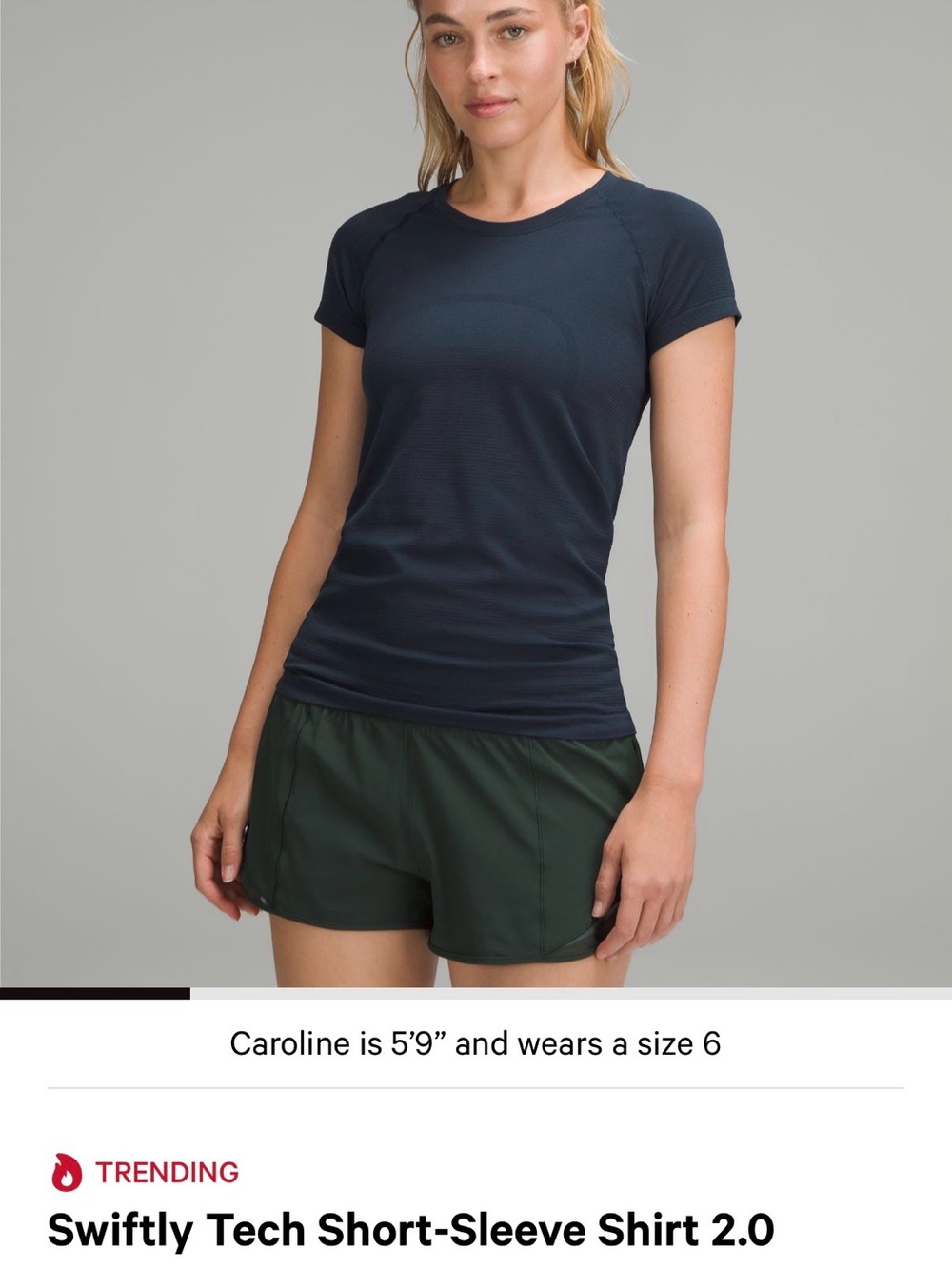 lululemon athletica Olive/gray Swiftly Tech Short-Sleeve Tee